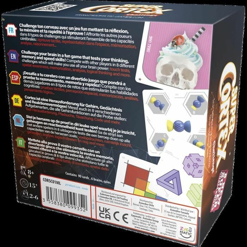 Cartas del juego mesa estrategia Cortex para niños y adultos