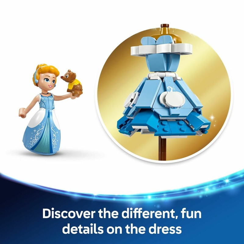 Lego Cenicienta: Figura construida con bloques de colores