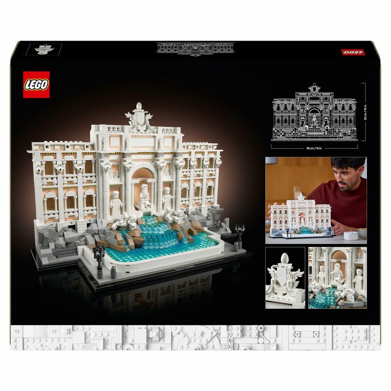 Set construcción adultos LEGO Architecture Fontana Trevi vista lateral