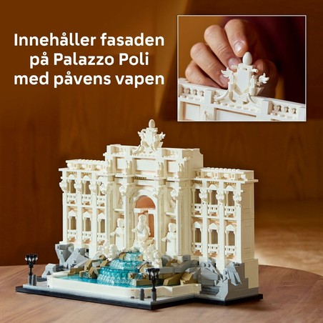 Construcción detallada de la Fontana de Trevi con piezas LEGO