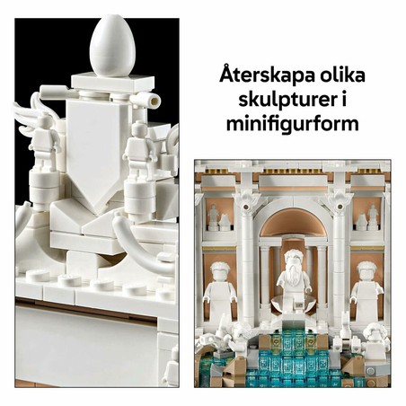 Vista aérea del set construcción adultos LEGO Fontana de Trevi