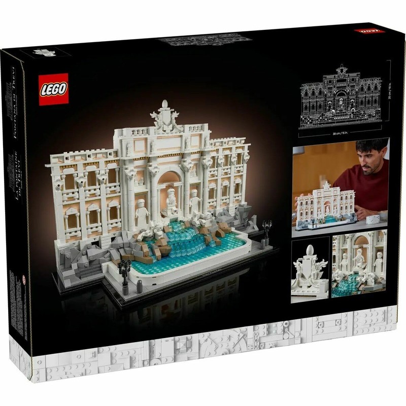 Esculturas barrocas recreadas en la Maqueta LEGO Fontana de Trevi