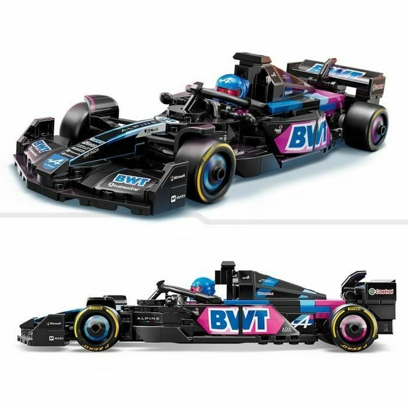 Modelo LEGO BWT Alpine Team A524 F1 de 258 piezas, vista lateral