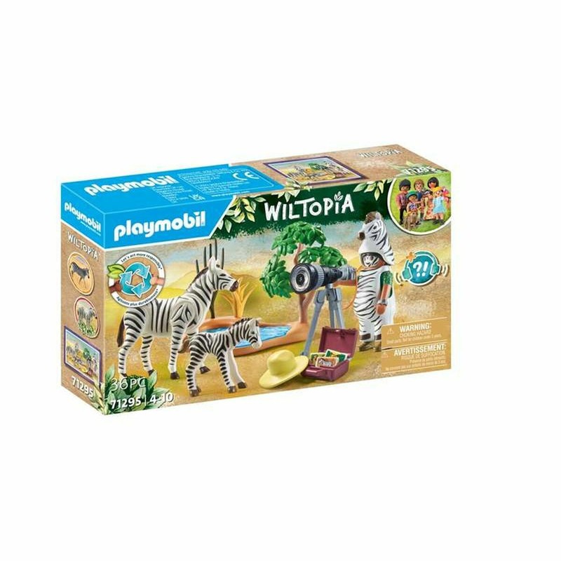 Juguetes Construcción Niños Playmobil 71295 con fotógrafo y cebras