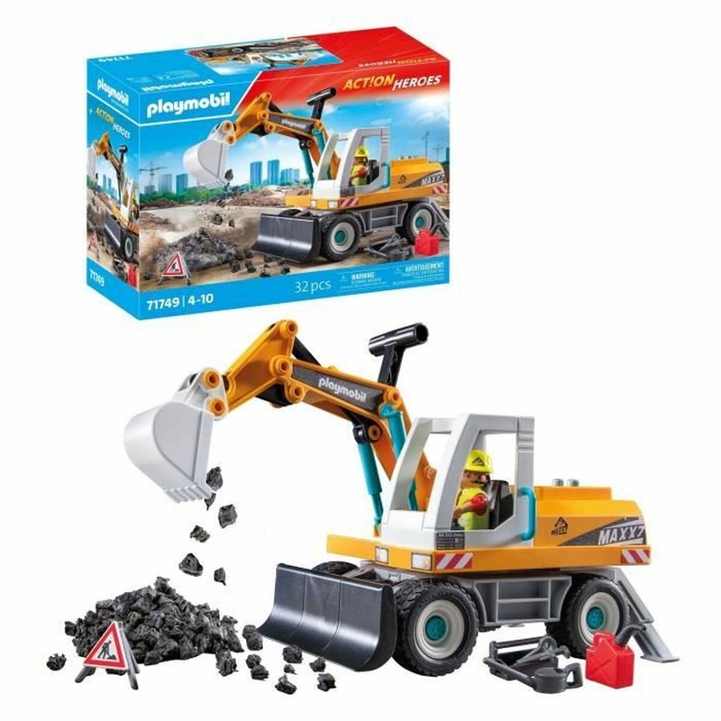 Bloques construcción infantiles Playmobil, detalle de pala