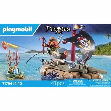 set piratas niños Playmobil con cañón y tesoro