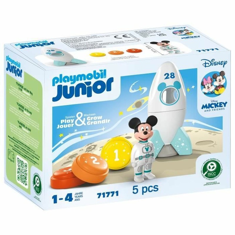 Juguetes construcción niños Playmobil Mickey Astronauta con cohete espacial