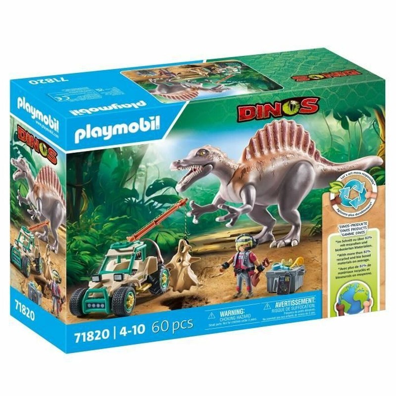 Juguetes construcción niños Playmobil Dinos 71820 exploradores