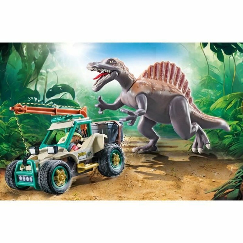 Figuras Playmobil dinosaurios y exploradores en acción