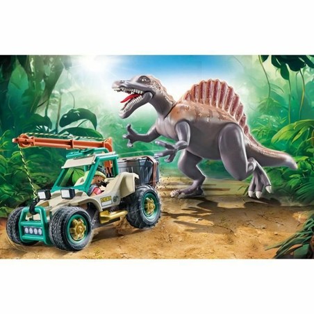 Figuras Playmobil dinosaurios y exploradores en acción