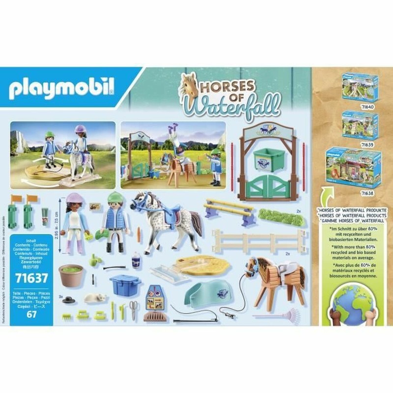 Escena de juego con Playmobil Caballos de la Cascada para niños 3 años