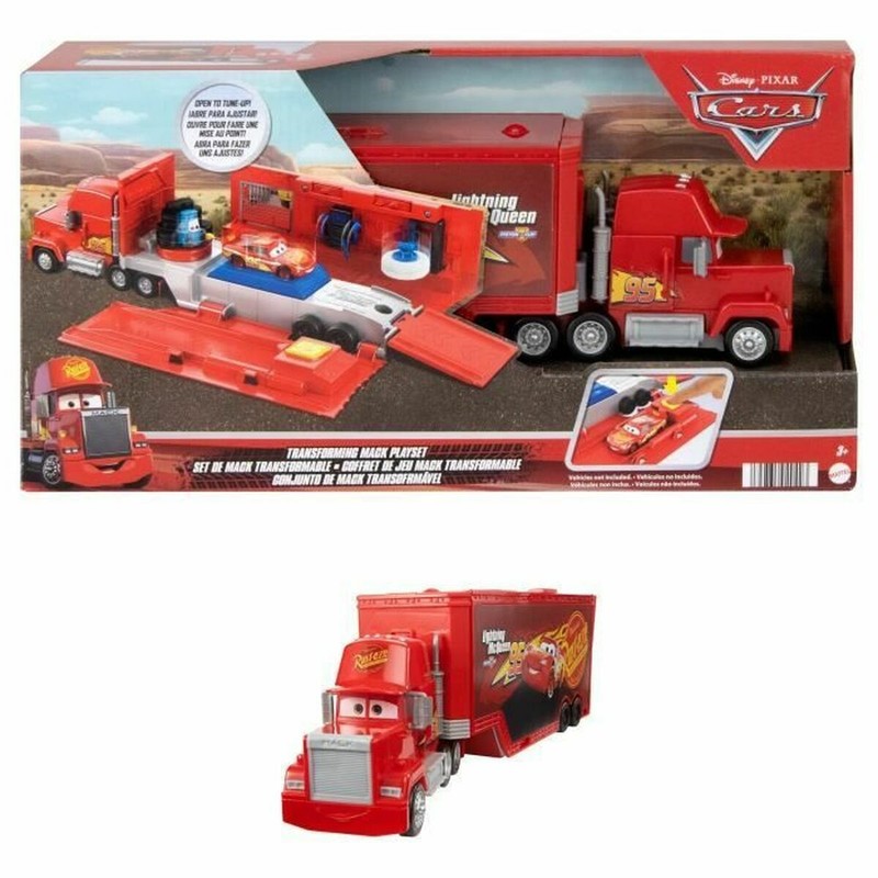 camión portavehículos niños rojo Mattel