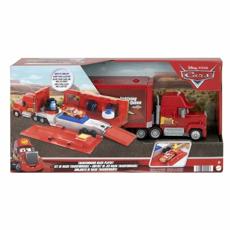 camión de carga Mattel con vehículos