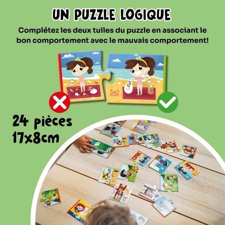 Construcción niños 3 años puzzle cartón reciclado
