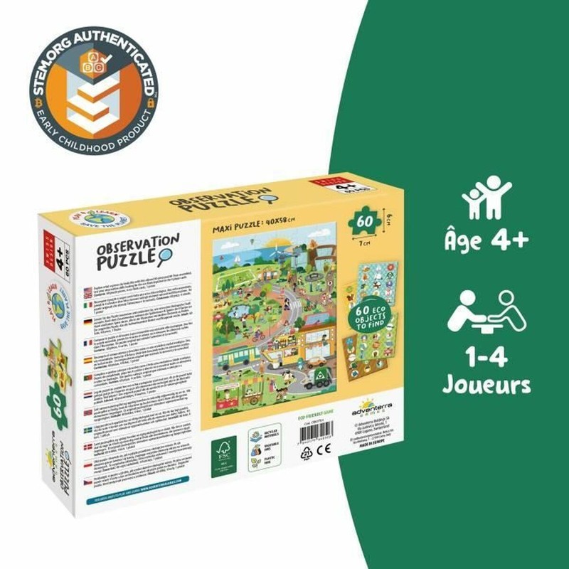 Niños jugando con puzzle educativo Adventerra multicolor