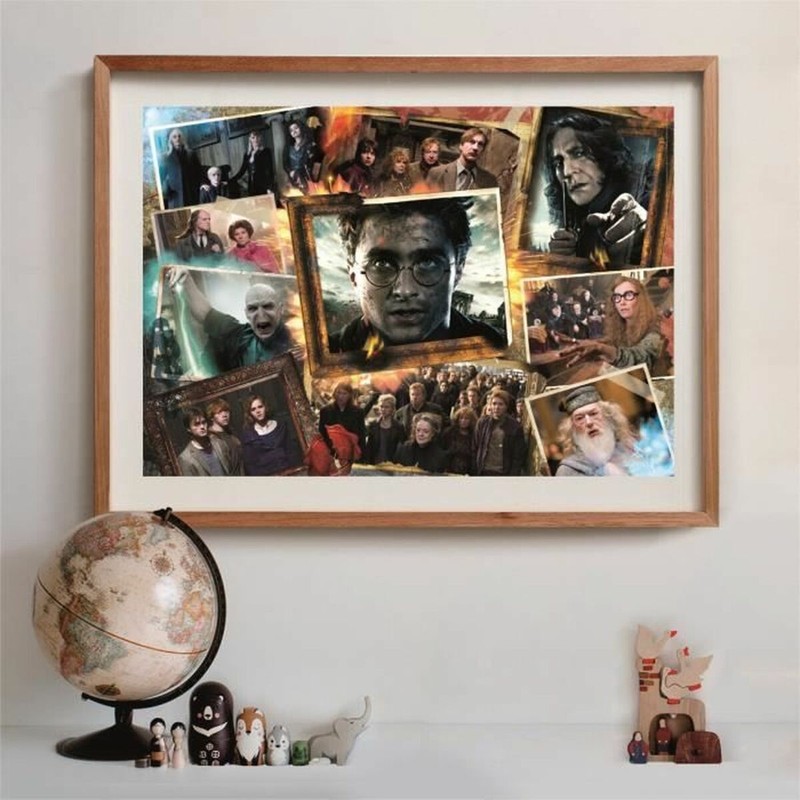 Detalle de piezas de puzzle de cartón resistente Harry Potter