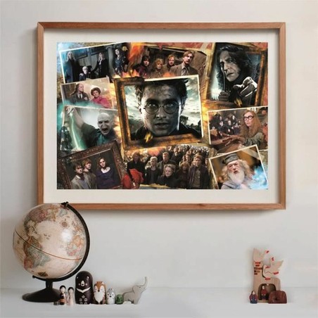 Detalle de piezas de puzzle de cartón resistente Harry Potter