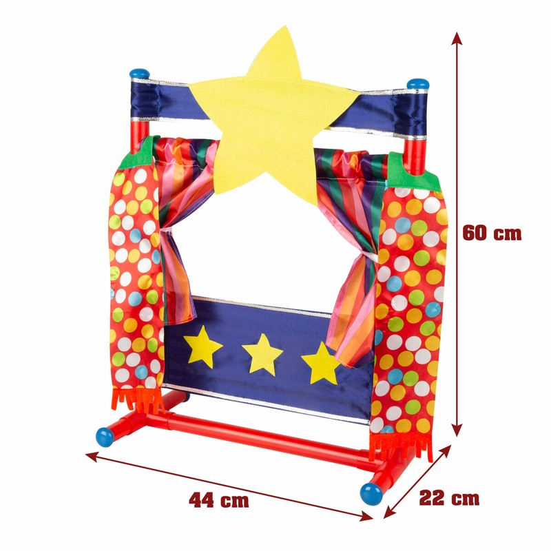 Teatro de juguete Colorbaby: Escenario fácil de montar para creatividad infantil