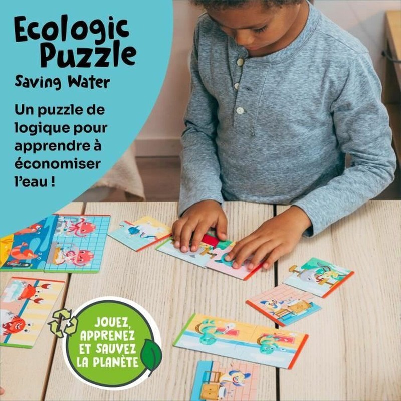 Construcción niños 3 años: Detalle de las piezas del puzzle Adventerra de animales, ideal para preescolares.