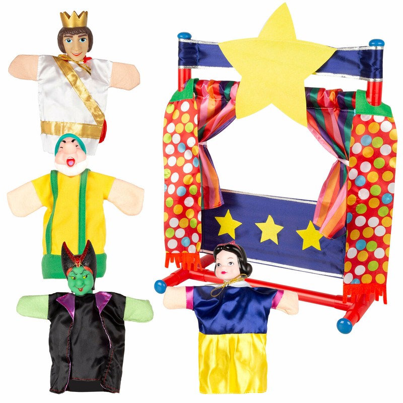 Escenario marionetas infantil: Teatro Colorbaby con personajes de cuento