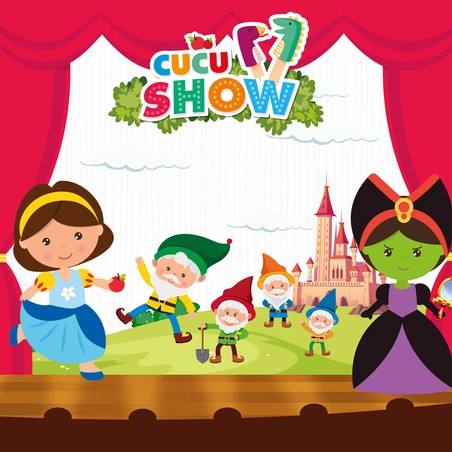 Set de títeres de mano infantiles, personajes del cuento de Blancanieves.