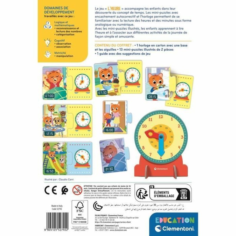 Rompecabezas educativo niños - Juego de lógica y coordinación Clementoni