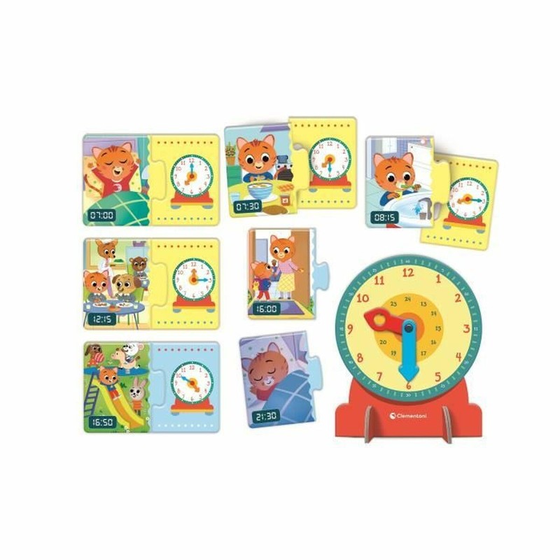 Puzzle Clementoni aprender la hora - Juguete didáctico preescolar