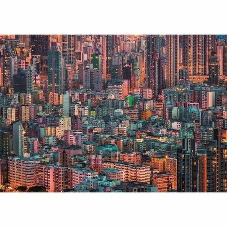 Vista de cerca de la imagen del puzzle paisaje urbano