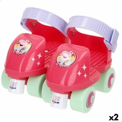 Patines Peppa Pig ajustables para niños, ideal para principiantes.