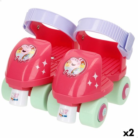 Patines Peppa Pig ajustables para niños, ideal para principiantes.