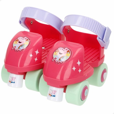 Conjunto de patines de Peppa Pig multicolores, listos para la aventura al aire libre.