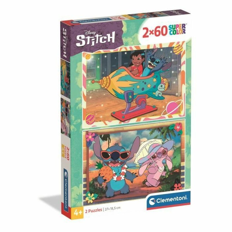 Juguetes construcción niños Clementoni, pack doble de puzzles educativos.
