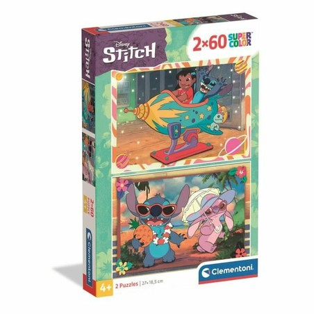 Juguetes construcción niños Clementoni, pack doble de puzzles educativos.