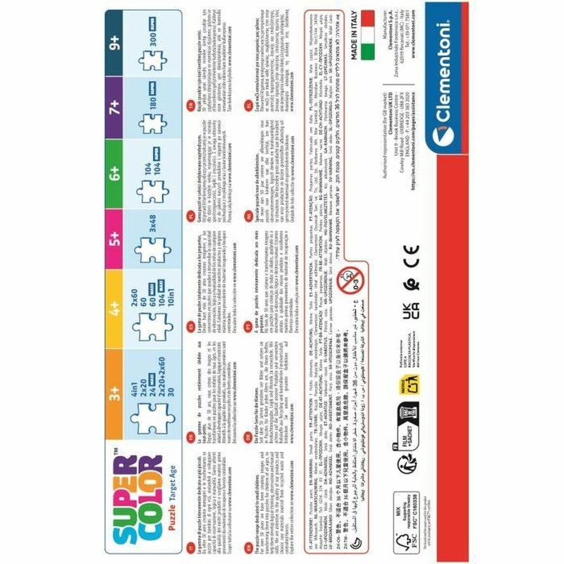 Set construcción educativo Clementoni con 2 puzzles de 60 piezas.