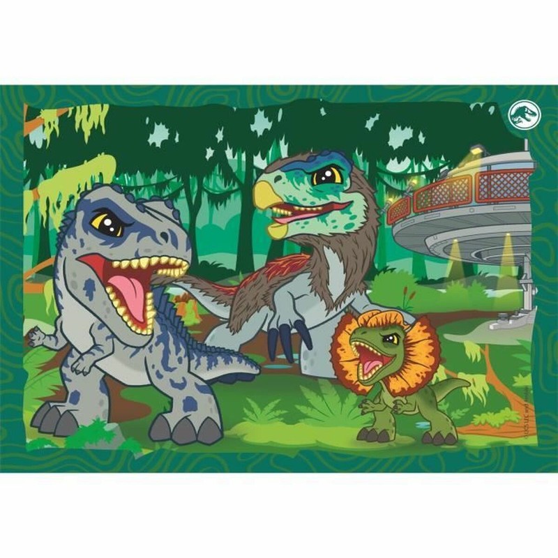 Piezas de puzzle de cartón resistente con personajes de Jurassic World
