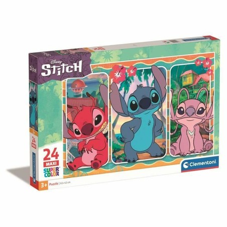 Juguetes construcción niños: Puzzle Clementoni Stitch 24 piezas multicolor