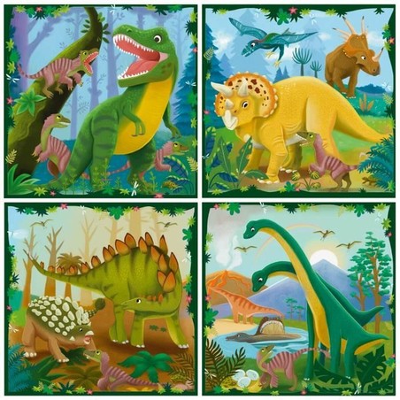 Puzzle de piezas grandes para niños con temática de dinosaurios