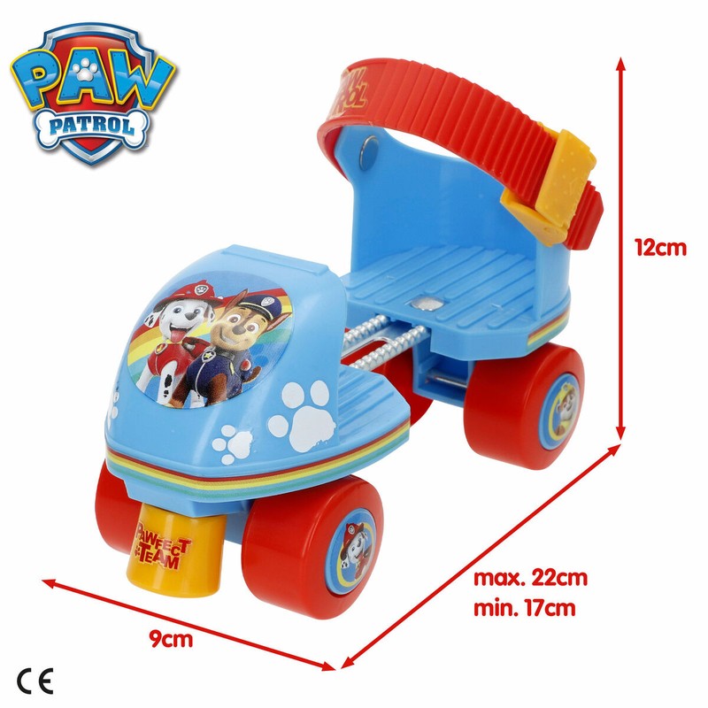 Detalle de los patines Patrulla Canina talla 32-36 con sistema de ajuste
