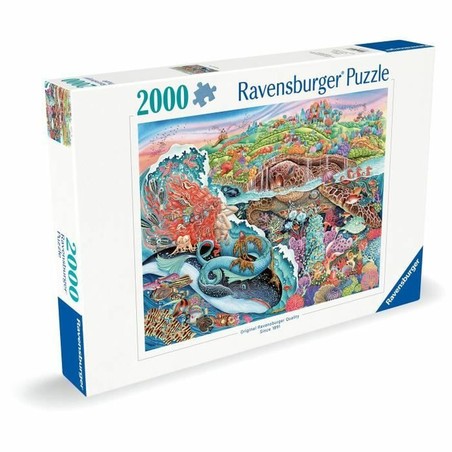 Detalle del puzzle adultos 2000 piezas Ravensburger, piezas encajando a la perfección