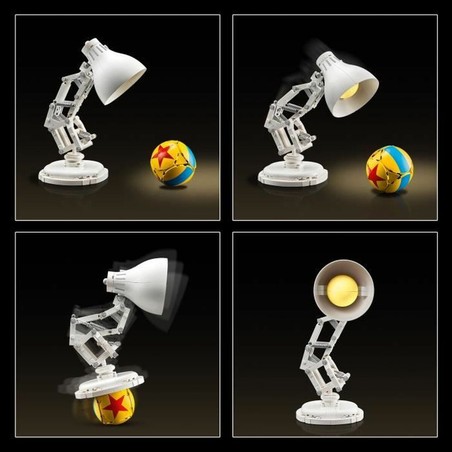 Componentes del set LEGO Ideas Luxo Jr. antes del montaje