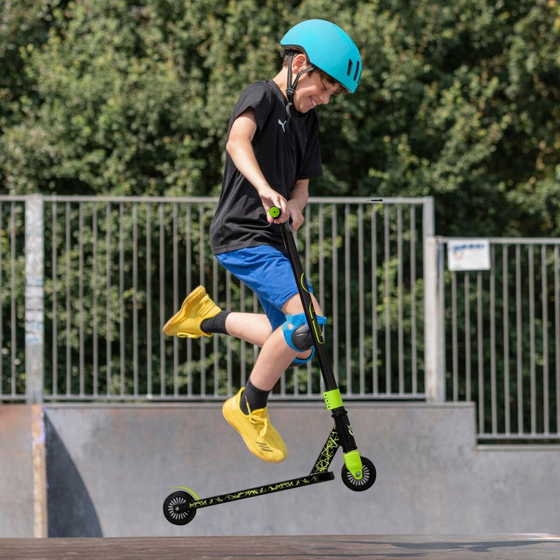 Freno trasero y base antideslizante para patinete infantil seguro