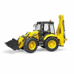 Juguetes construcción niños: Retroexcavadora Bruder JCB 5CX en acción