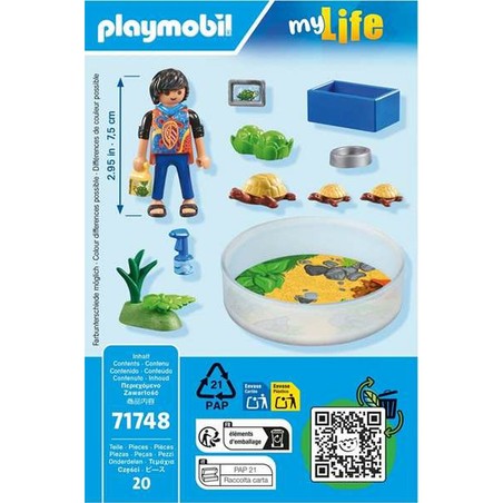 Playmobil terrario de tortugas para niños 3 años