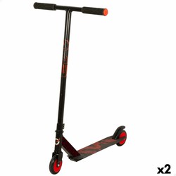 Patinete infantil 2 ruedas EVO negro y rojo, ideal para niños +6 años