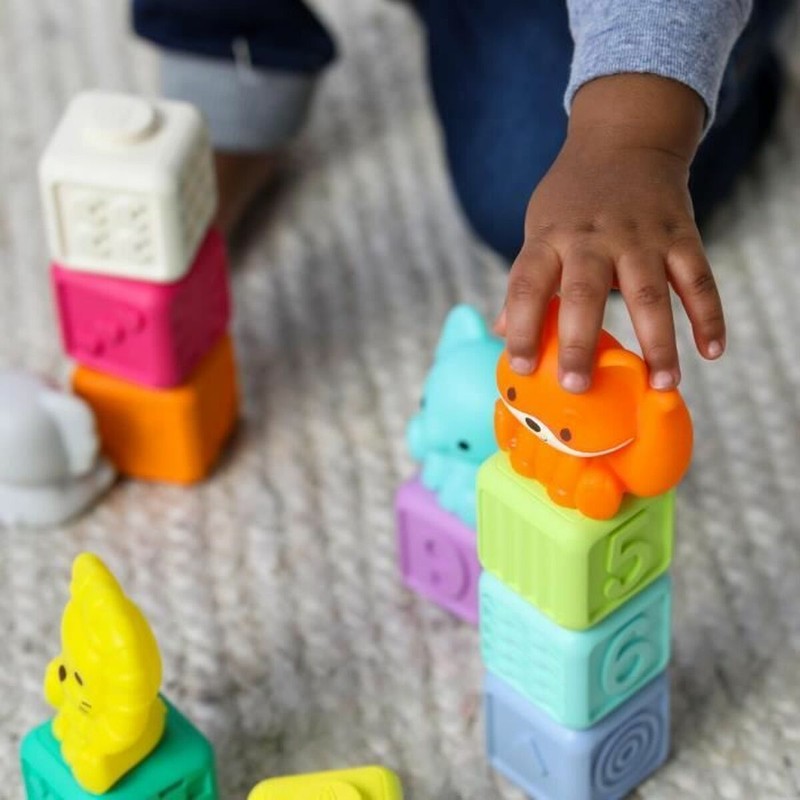 Bloques construcción infantiles, juego educativo para desarrollar motricidad fina