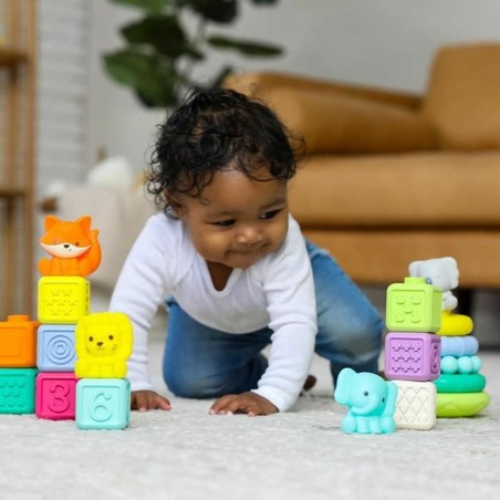 Bloques apilables de madera ecológicos para juego imaginativo infantil