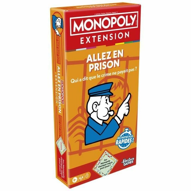 Juego mesa familiar Monopoly con fichas y dinero