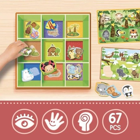 Set construcción educativo de cajas de animales Lisciani