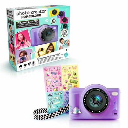 juguetes-construccion-ninos-camara-digital-violeta