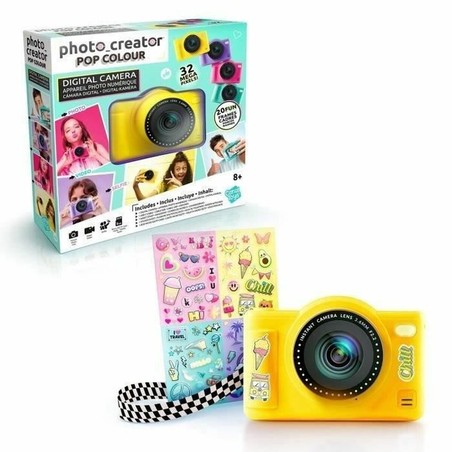 Cámara digital niños Canal Toys amarilla para fotografía infantil